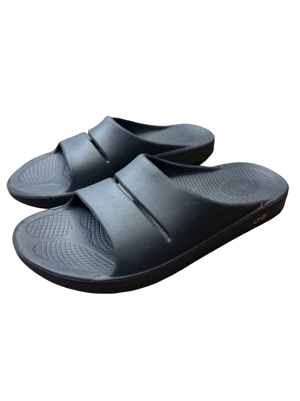 ✨ OOFOS OOahh Recovery Slide Sandals Black Unisex EU 42 M9 W11 🖤